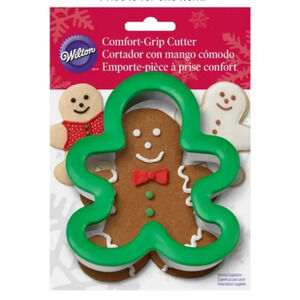 Wilton Comfort Grip Gingerbread Boy Cookie Cutter Stainless Steel Deep Sides